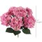 20-Inch UV Pink Hydrangea Bush with 7 Lifelike Silk Flowers for Indoor and Outdoor Décor, Floral Home by Artificial Flowers